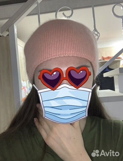 Шапка женская розовая