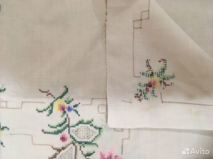 Скатерть старинная вышивка мережка