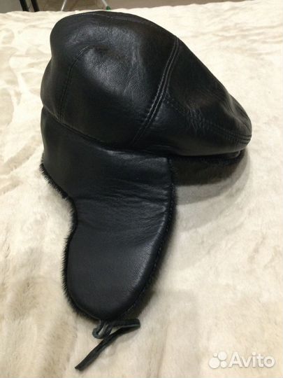 Мужская кожаная кепка