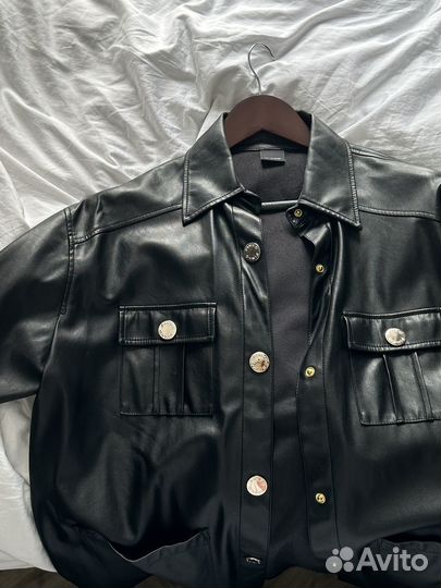 Кожанная рубашка pinko