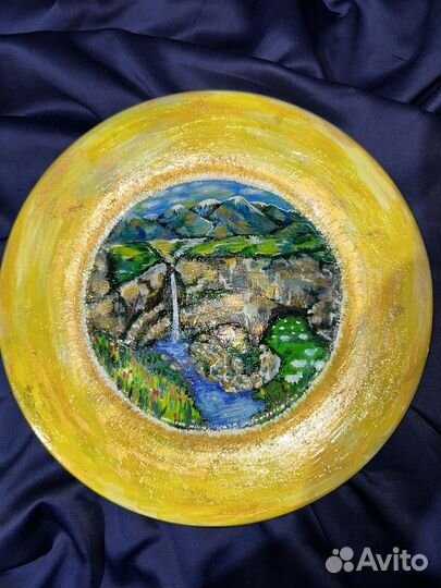 Тарелка декоративная ручная работа