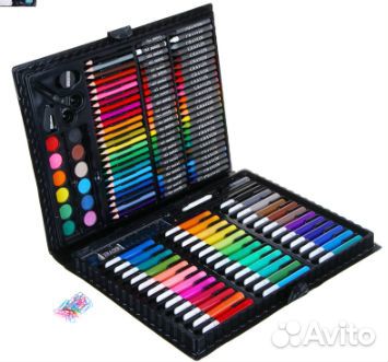 Набор для рисования 205пр., картон, дер., пластик