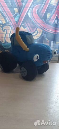 Синий трактор мягкая игрушка (оригинал)
