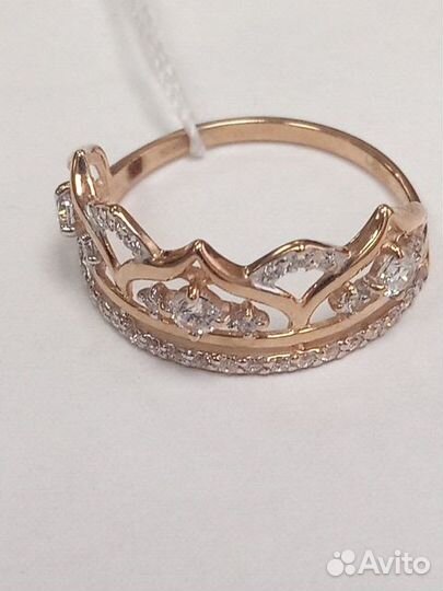 Золотое кольцо с камнем 16,5р