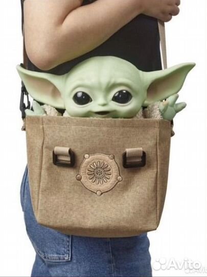 Малыш Йода Грогу с сумкой star wars мандалорец