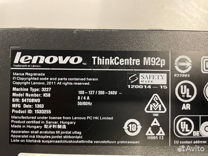 Компьютеры i3-2 lenovo thinkcentre m91p/m92p