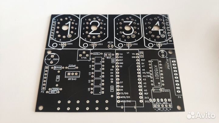 Плата часов ин-12 и ин-14 Гайвер (TypeC)