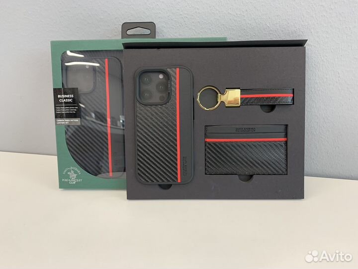 Подарочный набор для iPhone чехол кожа