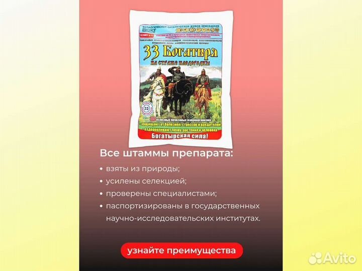Удобрение микробиологическое 33 богатыря