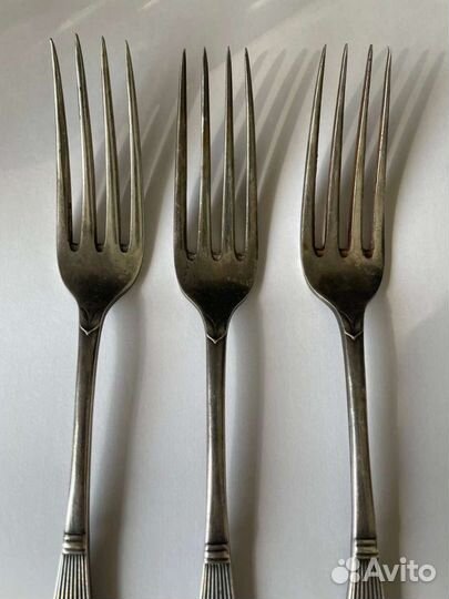 Серебряные вилки 84 пробы 1899-1908гг. 3шт