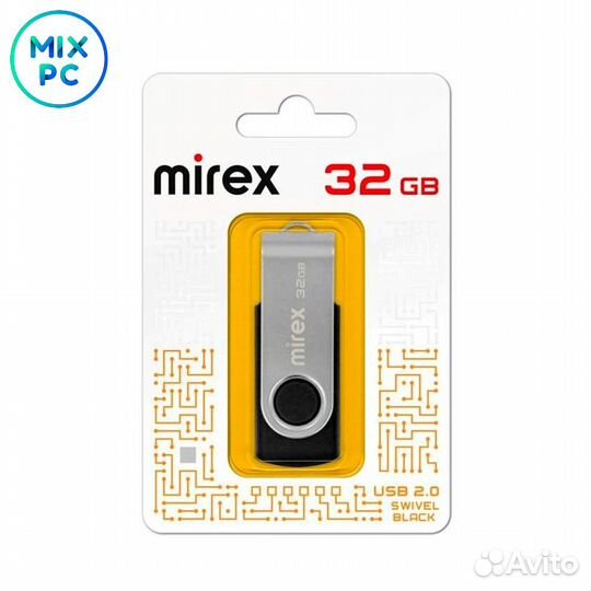 Флеш диск 32GB Mirex Swivel USB 2.0