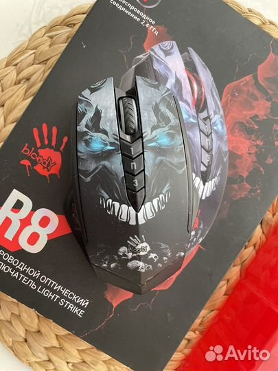 A4Tech Мышь беспроводная R8, черный