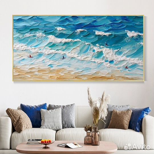 Картина маслом на холсте море Музейное качество