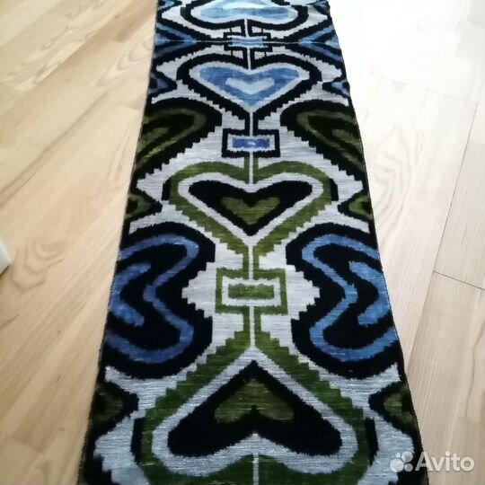 Узбекский шелковый бархат Бахмаль. Бархатный икат