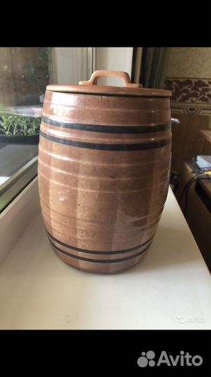 Бочонок для мёда, солений, керамический,4 литра. В