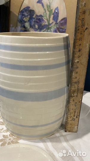 Горшок бочонок керамический фаянс СССР