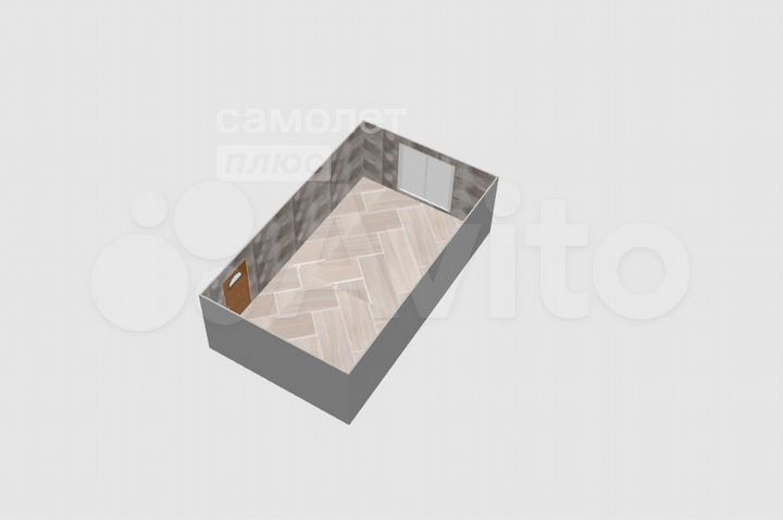 Комната 14,4 м² в 1-к., 2/2 эт.