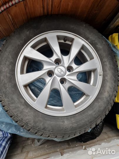 Литые диски r15 4 98 с резиной зима Matador