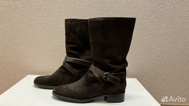 Сапоги замшевые tods, 37,5 размер