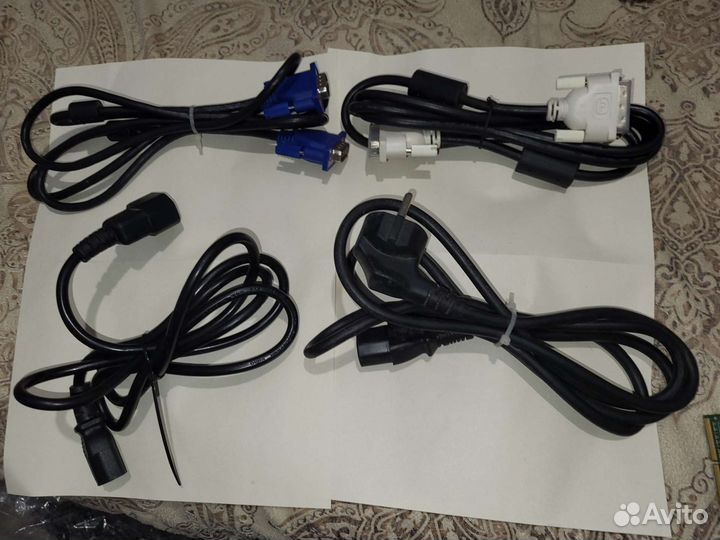 Провода VGA, DVI, питание