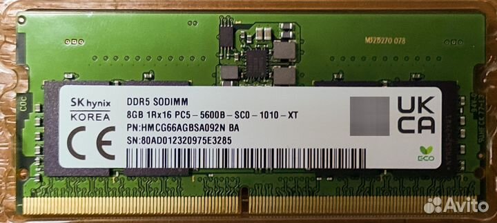 Оперативная память Hynix DDR5 5600 16gb (2x8)