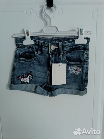 Шорты джинсовые на девочку 110 размер