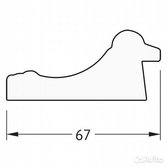 Зеркало Evoform Definite 86х66 BY 1016 в багетной