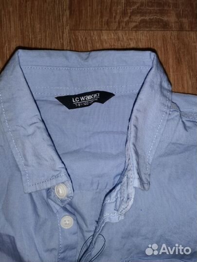 Новая хлопковая рубашка на 122-128 см (7-8 лет)