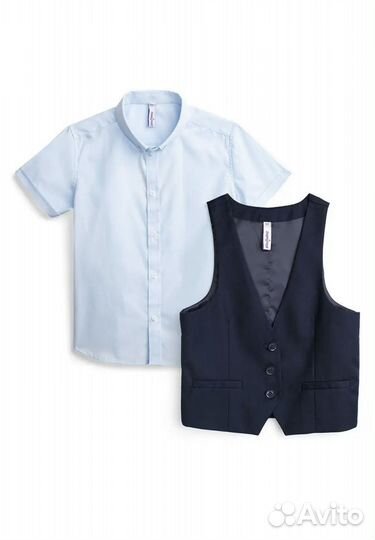 Новый комплект рубашка и жилет