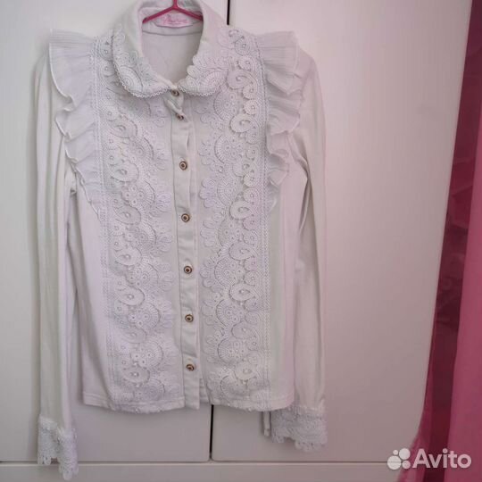 Блузка розовый какаду 134