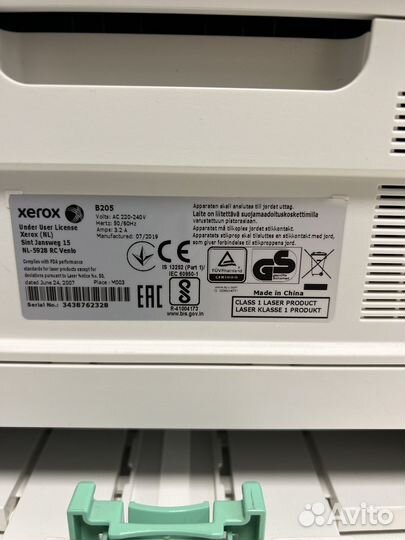 Xerox b205 с вай фаем пробге 3000 стр