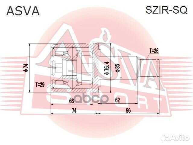 Шрус внутренний прав suzuki/ escudo/ vitara