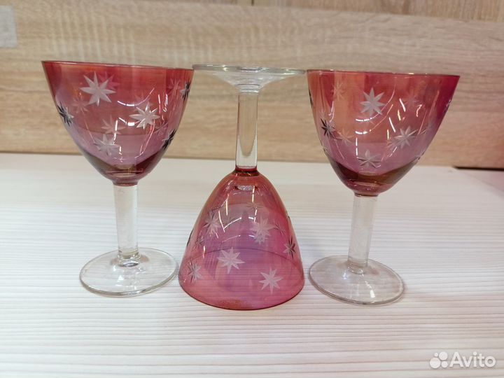 Рюмки/фужеры марганцевое стекло СССР