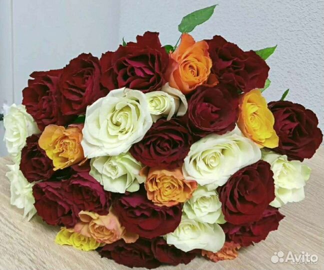 Цветы. Букеты из роз 50 см с доставкой