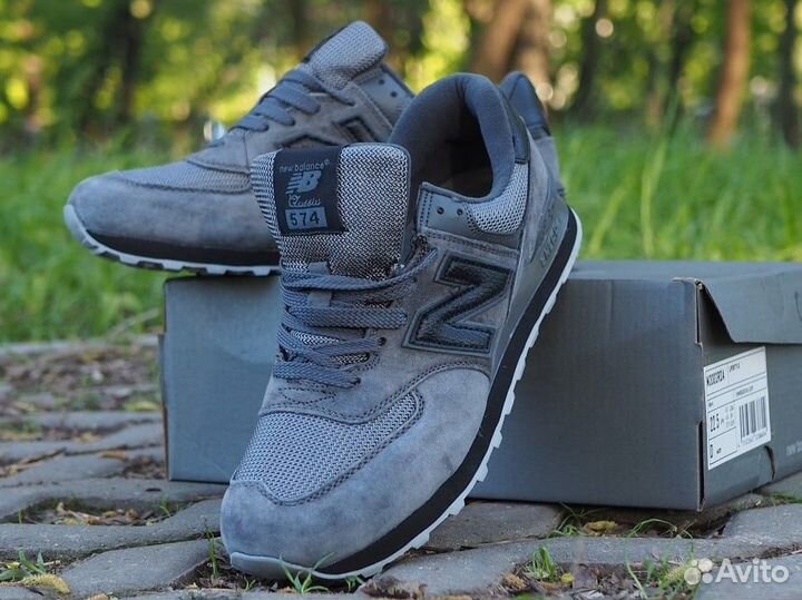 Lux New balance 574 Серая Мамба 41-46