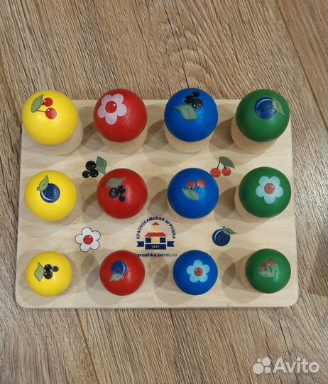 Сортер грибочки деревянные