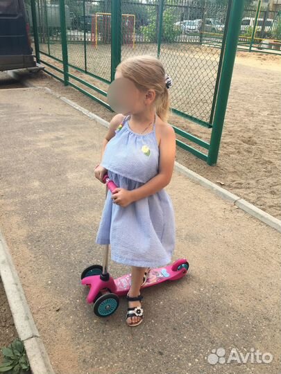 Самокат детский трехколесный светящийся