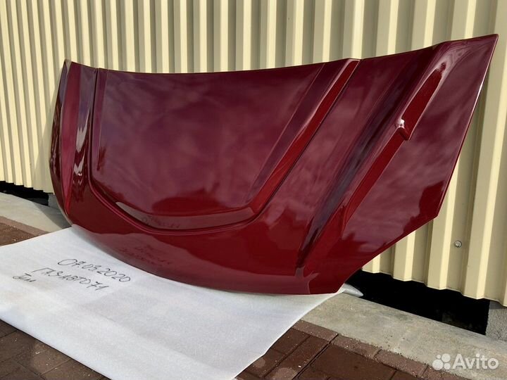 Капот на Газель Next тюнинг цвет Чили вишневый