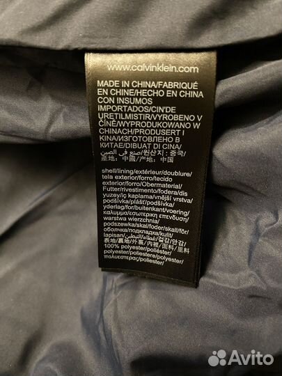 Куртка пуховик calvin klein оригинал NEW