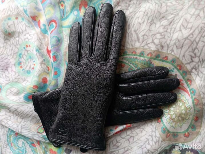 Перчатки женские, кожа, 8 размер