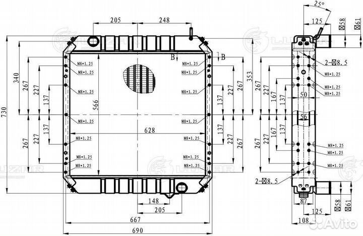 Радиатор охлаждения Маз 4371, 4471 