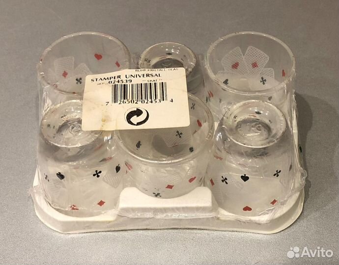 Стопки для крепких напитков с изображением карт