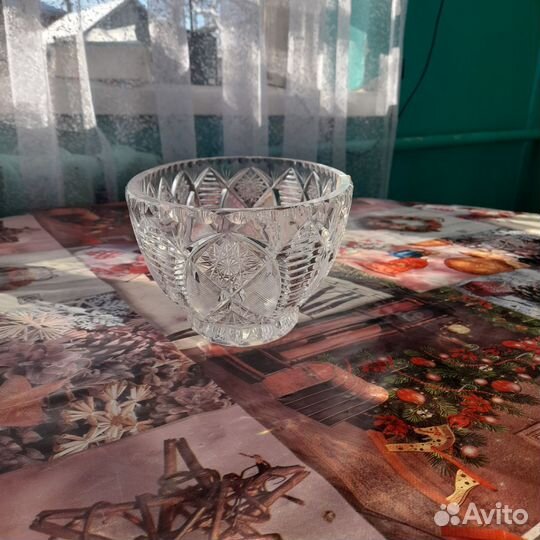 Ваза хрустальная Богемия СССР