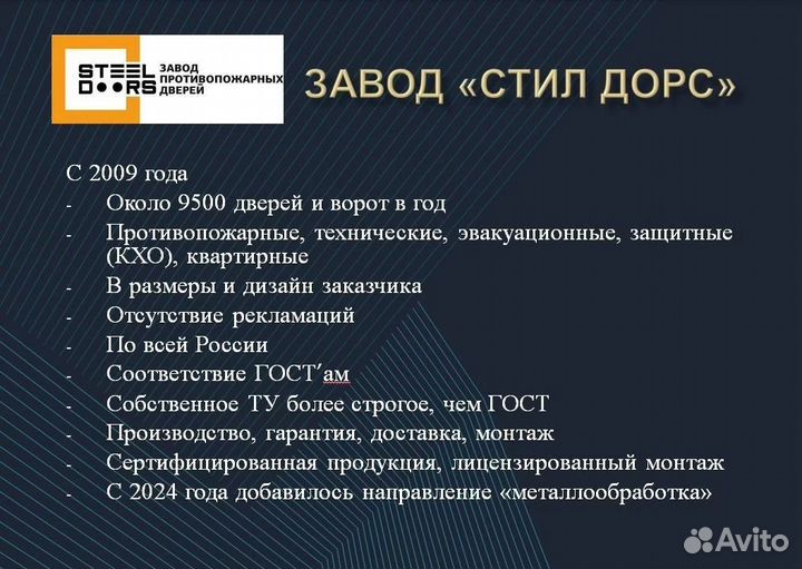 Противопожарная дверь ei60 без порога