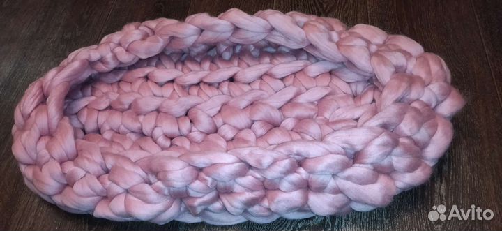 Кокон-гнездышко розовый для новорожденного