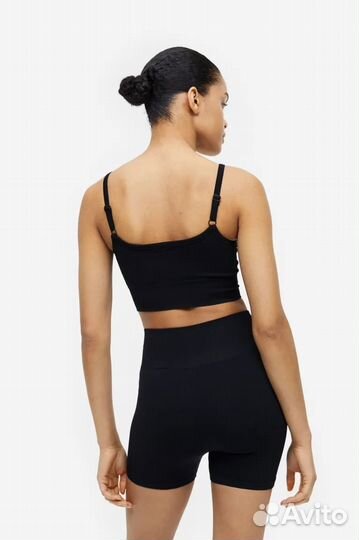 H&M Шорты спортивные в рубчик черные M