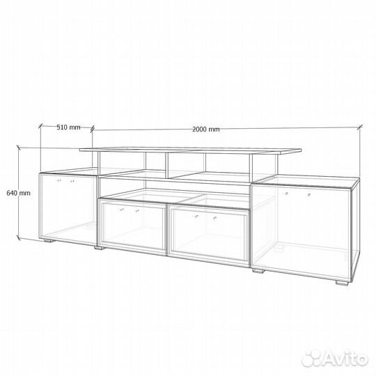 Тв-тумба Твист 8-951b дуб молочный под тв телевизо