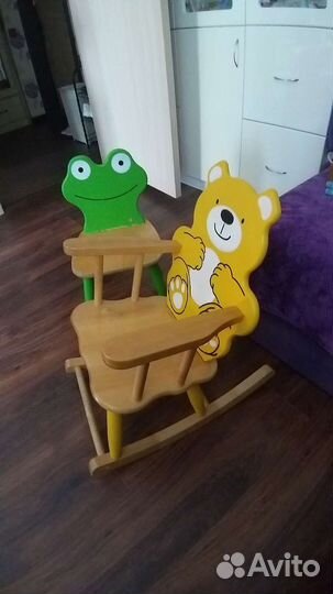 Кресло качалка и стул детские