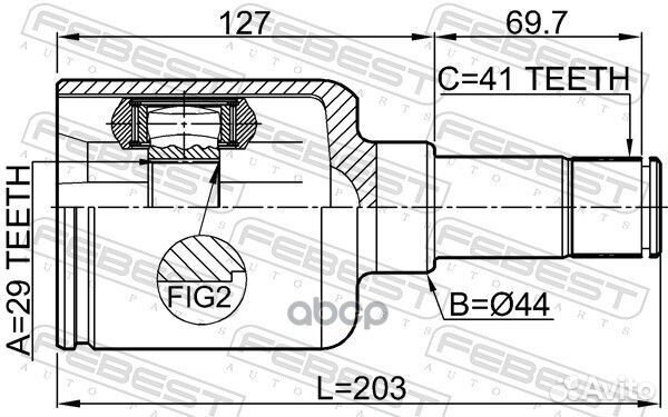 2111ttflh шрус внутренний к-кт Ford Transit 2