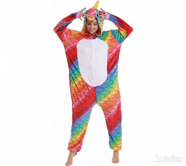 Кигуруми Funfur Единорог Хамелеон Цветной L